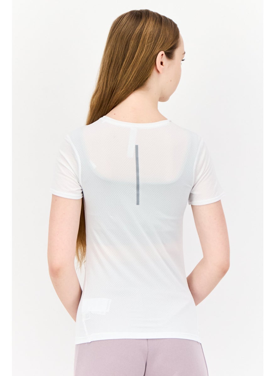 Women Sportswear Fit Short Sleeves Training Tops, White