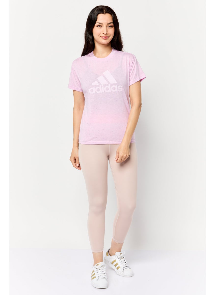 Women Sportswear Fit Short Sleeve Outdoor Top, Lilac