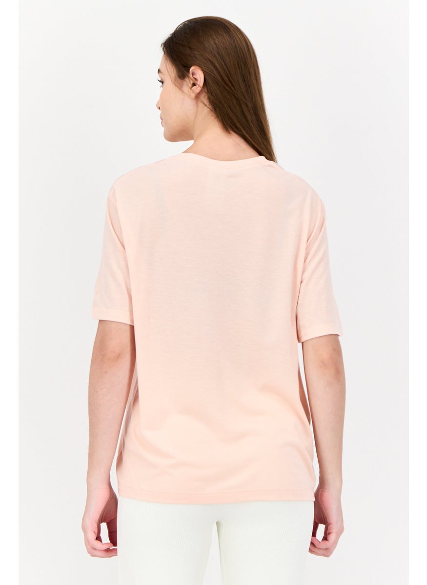 Women Sportswear Fit Short Sleeve Outdoor Top, Pink