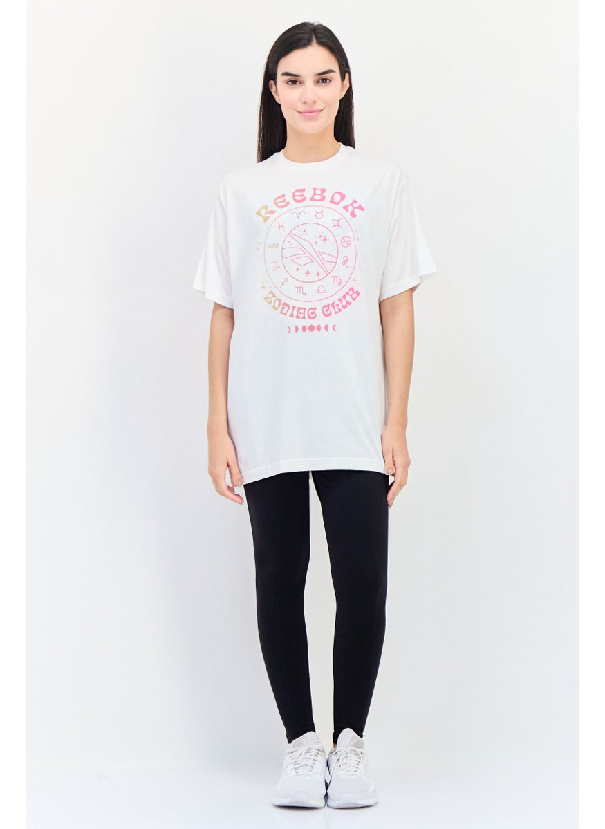 Women Sportswear Fit Short Sleeves Outdoor T-Shirt, White