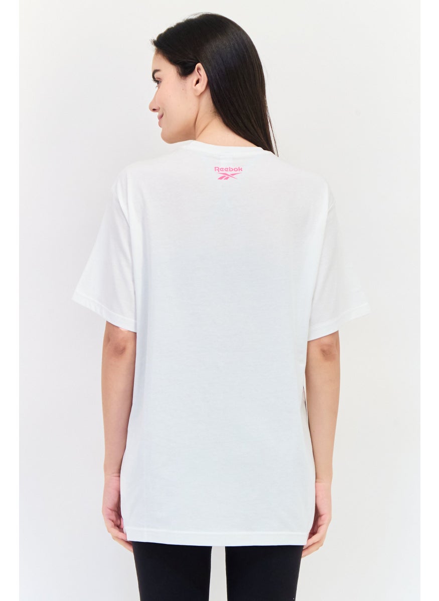 Women Sportswear Fit Short Sleeves Outdoor T-Shirt, White