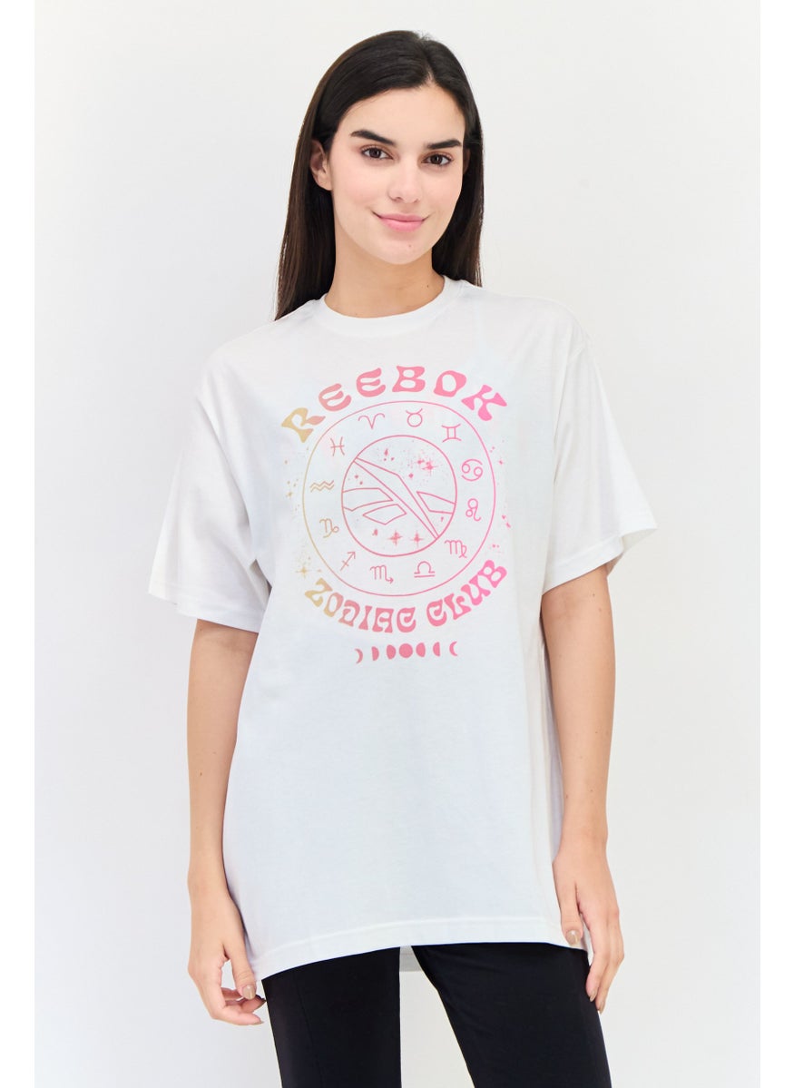 Women Sportswear Fit Short Sleeves Outdoor T-Shirt, White