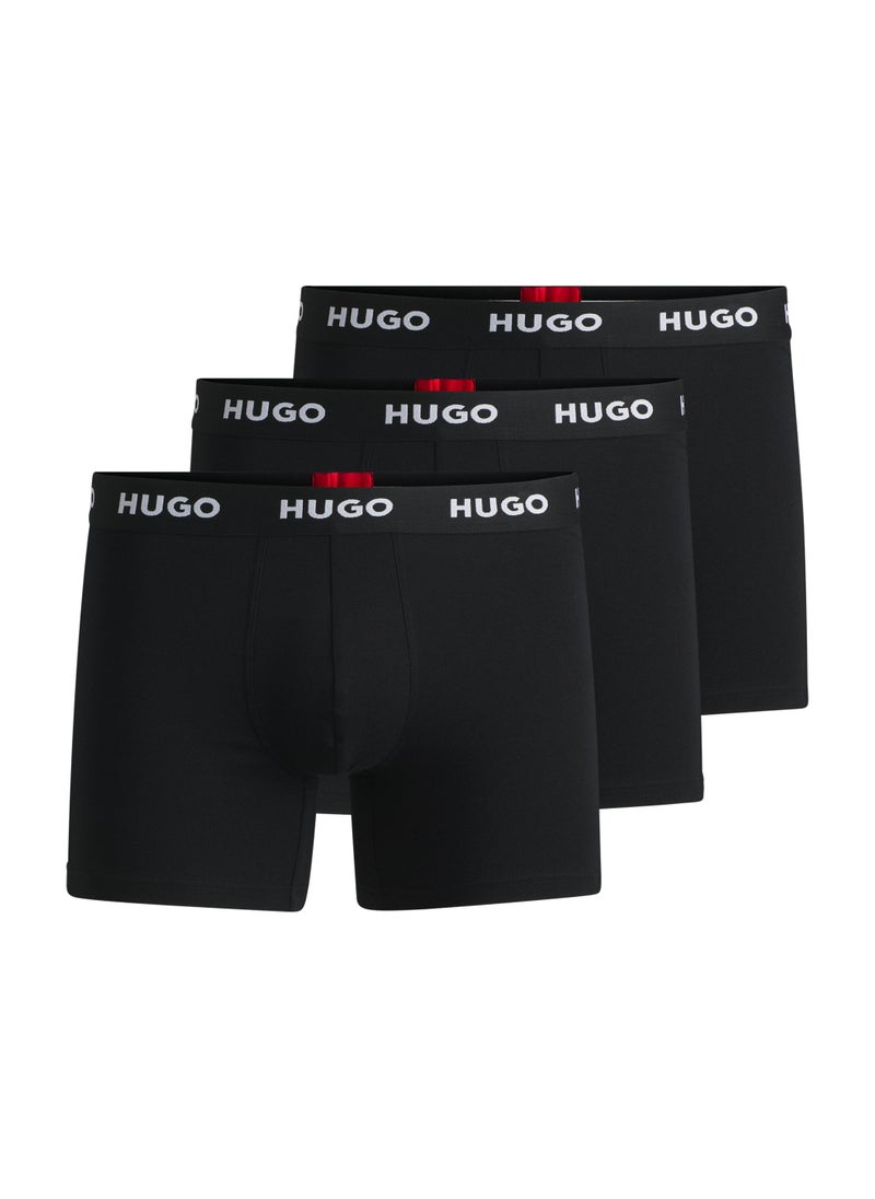 Three-pack of longer-length stretch-cotton boxer briefs