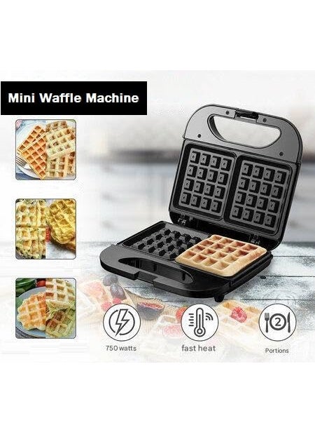 Mugath Waffle Iron Press MachineElectric Waffle Iron with NonStick Dual Side Plate Pancake Maker Automatic Temperature Control PowerTemperature Indicator Lights