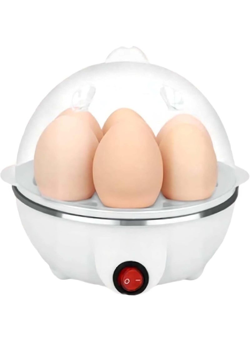 Egg Cooker 350W Electric Egg Cooker 7-Egg Capacity Hard-Boiled Eggs Automatic Shut Off Omelet Maker Vegetable Steamer Easy One-Touch Operation deal for Soft Medium Holds 7