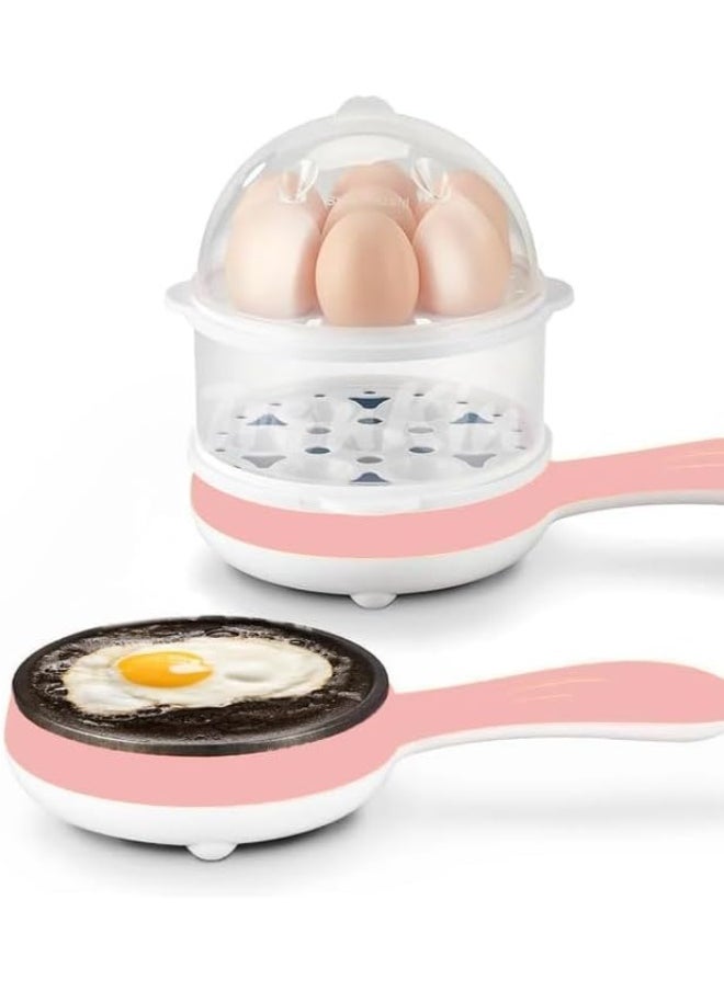 Electric Egg Cooker for 14 Eggs | Double Tier Rapid Egg Boiler for Soft, Medium, and Hard Boiled Egg, Poached, and Scrambled Egg | Omelets Maker and Vegetable Steamer
