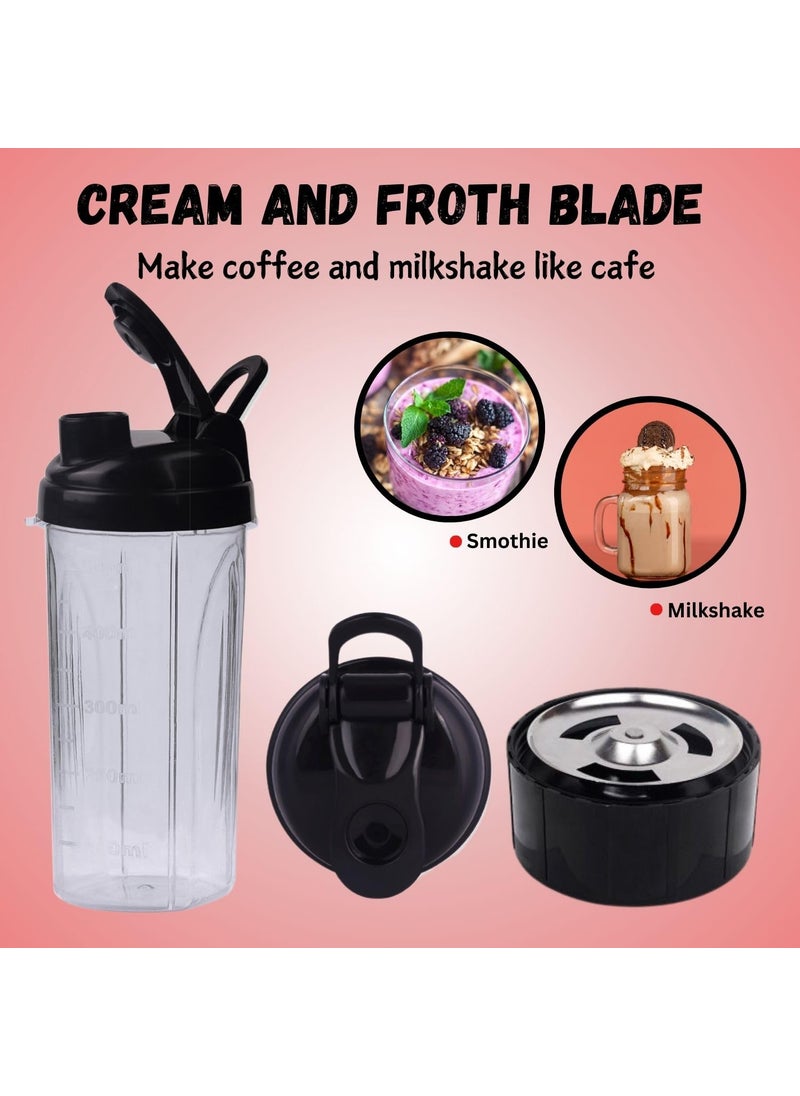 Padmashree Nutri Blender Bullet Mixer Grinder Juicer 600 Watts MultiFunctional 5 Jars With 3 Blades 20000 RPM Full Copper Motor 5 Storage Jar for Smoothies Coffee Soup 2Year Warranty Red