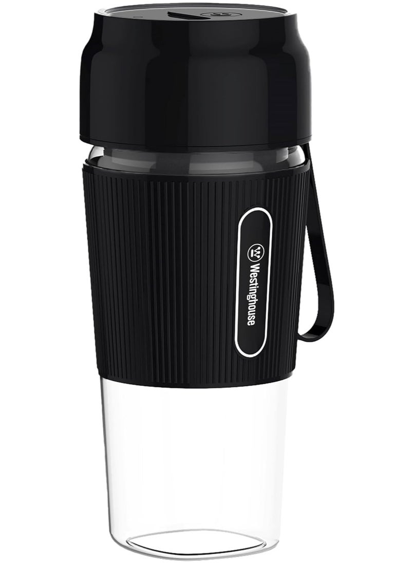 Westinghouse Rechargeable Portable Blender - 300W Cordless Smoothie Maker with 600ml BPA-Free Bottle USB Charging Stainless Steel Blades One-Touch Operation