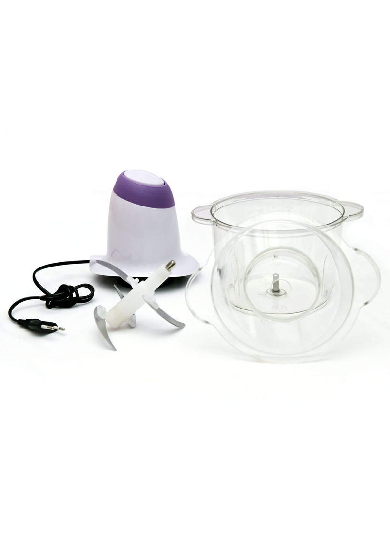 Shelzi 3 Lt Volume 400 Watts Stainless Steel Blade Plastic Body Electric Chopper Machine for Meat Vegetables Fruits Nuts Grinder Mincer Multi