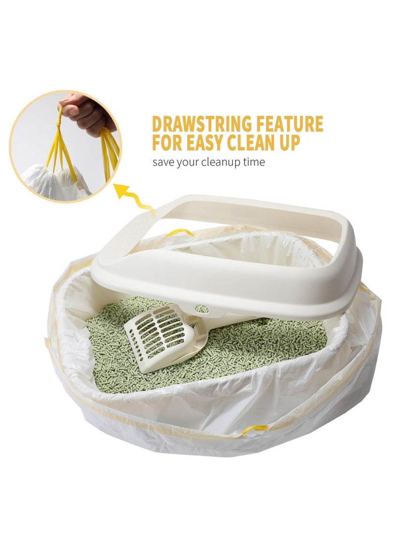 Cat Litter Box Liners, 14 Count Jumbo Extra Durable Large Drawstring Kitty Litter Pan Bags Cat Waste Litter Bags Pet Cat Supplies (36