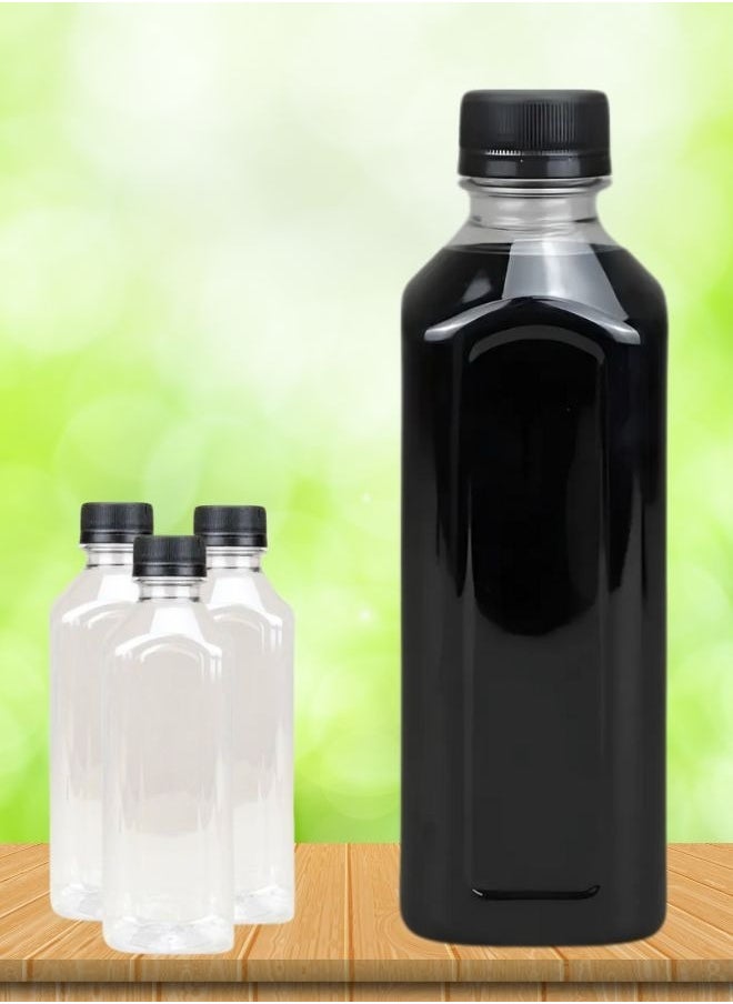 24pcs 330*38ml Clear Rectangular Jars with Black Cap