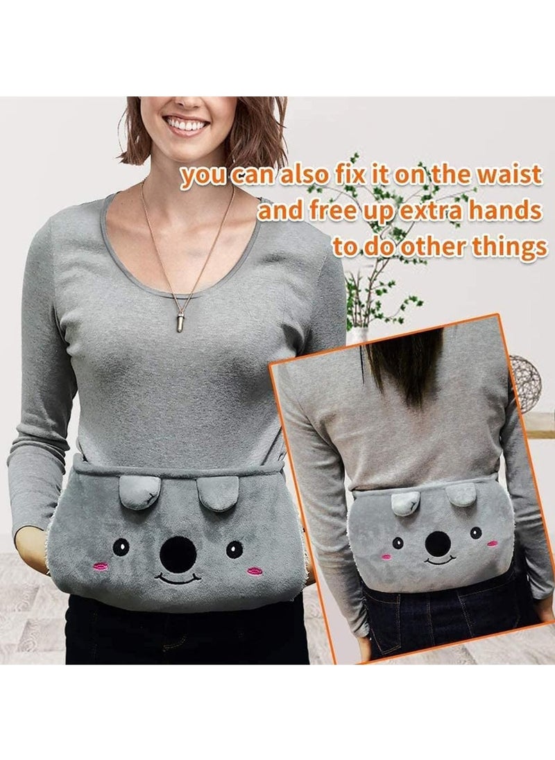 Hot Water Bottle with Waist Cover, Rubber Warm Water Bag with Soft Waist Cover, Hot Water Bottle Belt for Neck, Shoulder, Legs, Back, Waist Warm and Menstrual Cramps