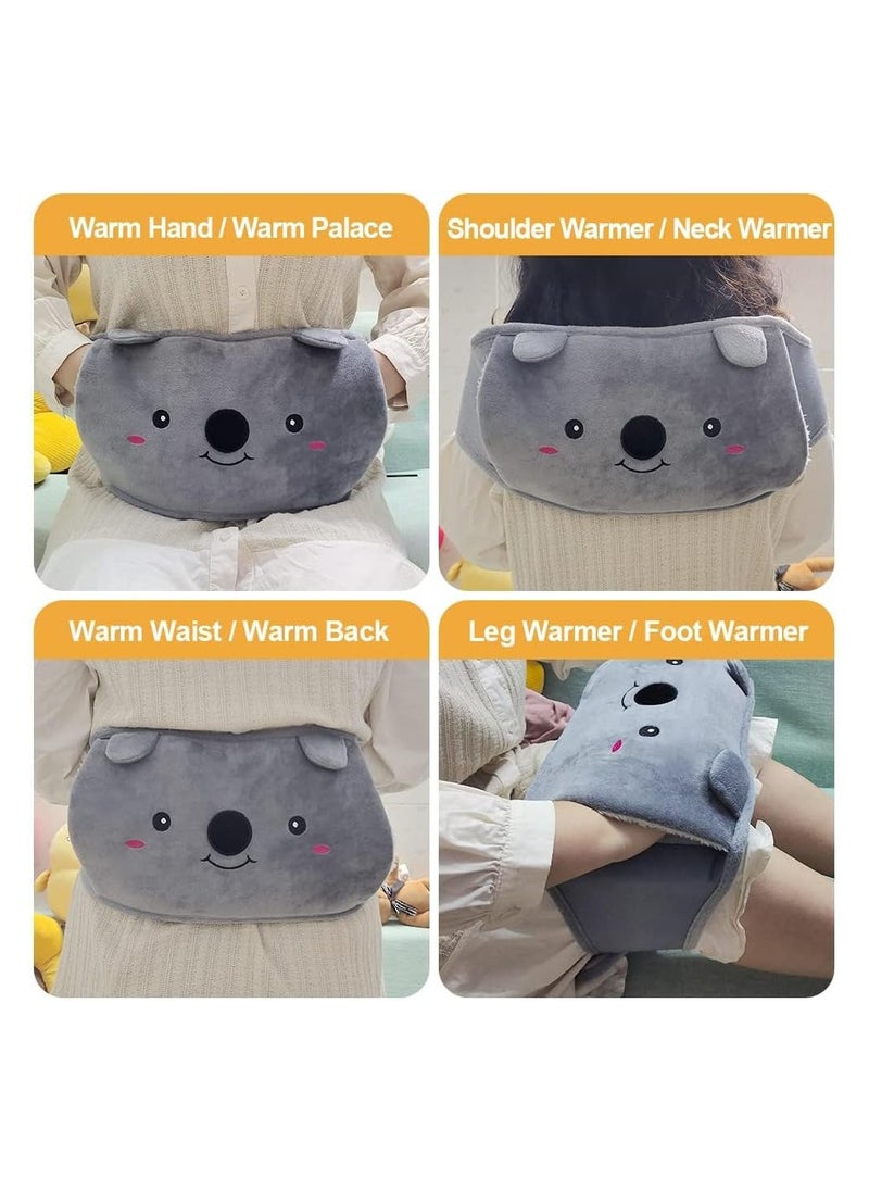Hot Water Bottle with Waist Cover, Rubber Warm Water Bag with Soft Waist Cover, Hot Water Bottle Belt for Neck, Shoulder, Legs, Back, Waist Warm and Menstrual Cramps