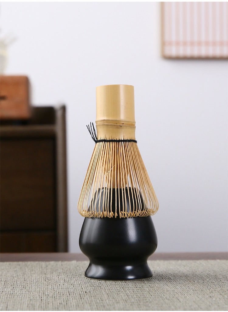 Complete Matcha Whisk Set - 4-Piece Matcha Kit with Ceramic Bowl, Matcha Whisk, Bamboo Scoop, and Whisk Stand - High-Quality Matcha Tea Set for Smooth and Authentic Matcha Preparation.