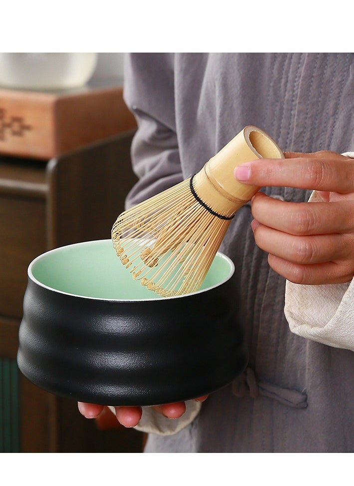 Complete Matcha Whisk Set - 4-Piece Matcha Kit with Ceramic Bowl, Matcha Whisk, Bamboo Scoop, and Whisk Stand - High-Quality Matcha Tea Set for Smooth and Authentic Matcha Preparation.