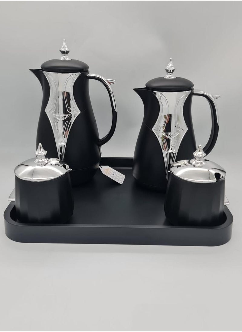 Thermos set for Tea and Coffee with Serving sauce, Sugar Packet and Attractive Tea box 5 pieces