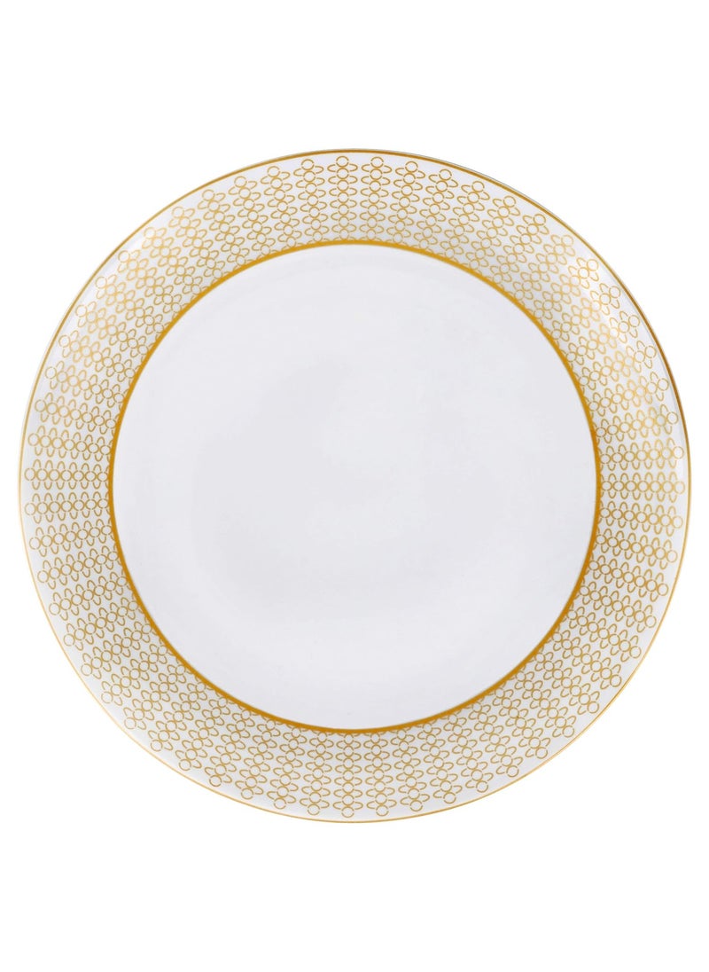 Hitkari Potteries Porcelain 17316 Rice Plate Set of 1 PC 31cm White