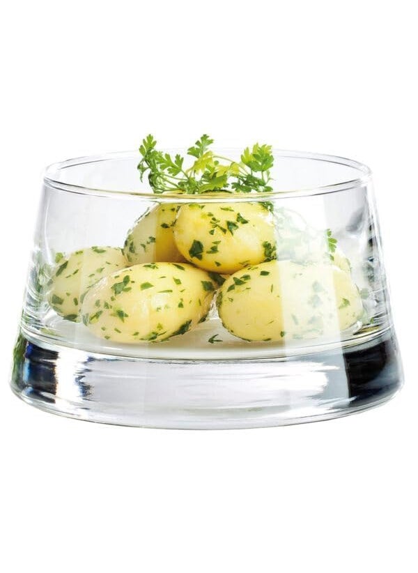 MUGATH Round Pyramid Glass Bowl Three Pieces ThreeLayer Glass Dessert Cup can be Stacked and Combined Freely for Serving Sandwiches Cakes Cheese Slices Unique Dessert Container