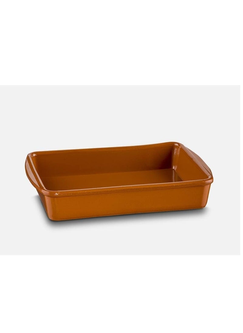 Regas Rectangle Clay Mud Roasting Baking Perfect for Café Restaurant and Homes Made In Spain-29cmX21cm- 3000ML