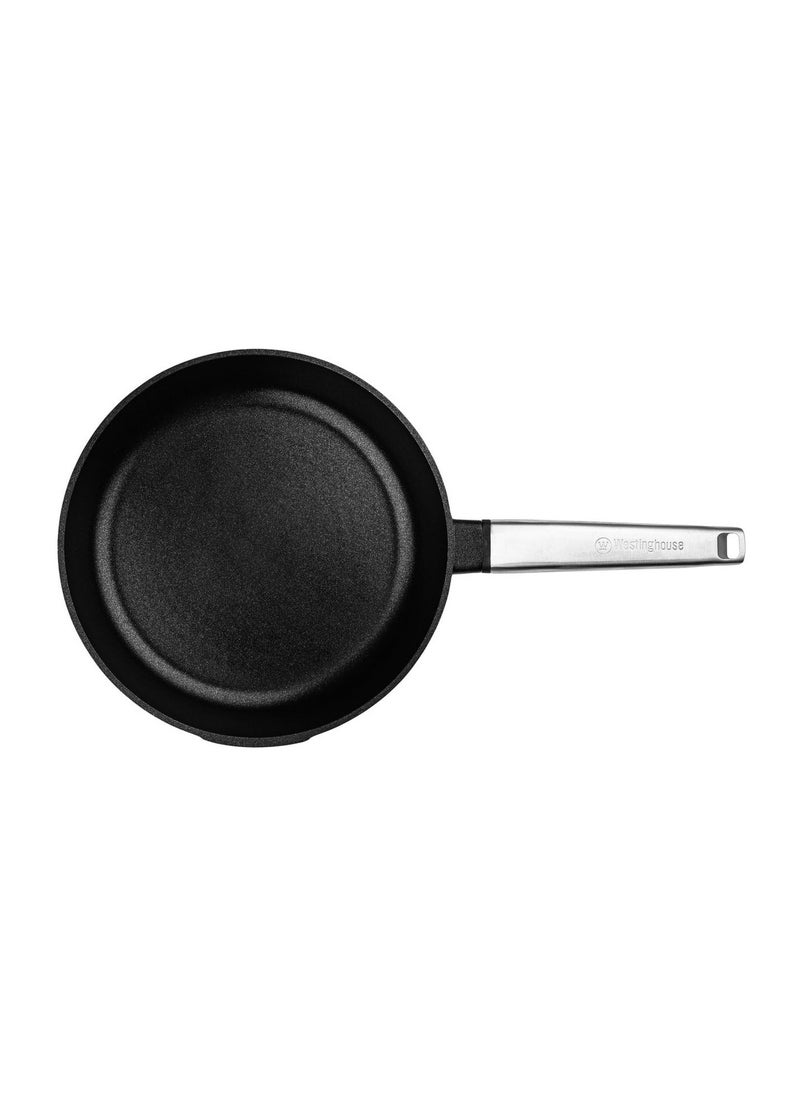 USA Cookware Fry Pan Performance Series 28cm Non-Stick - Cast Aluminum with QuanTanium Coating Induction & Oven Safe Cool Touch Stainless Steel Handle - Black