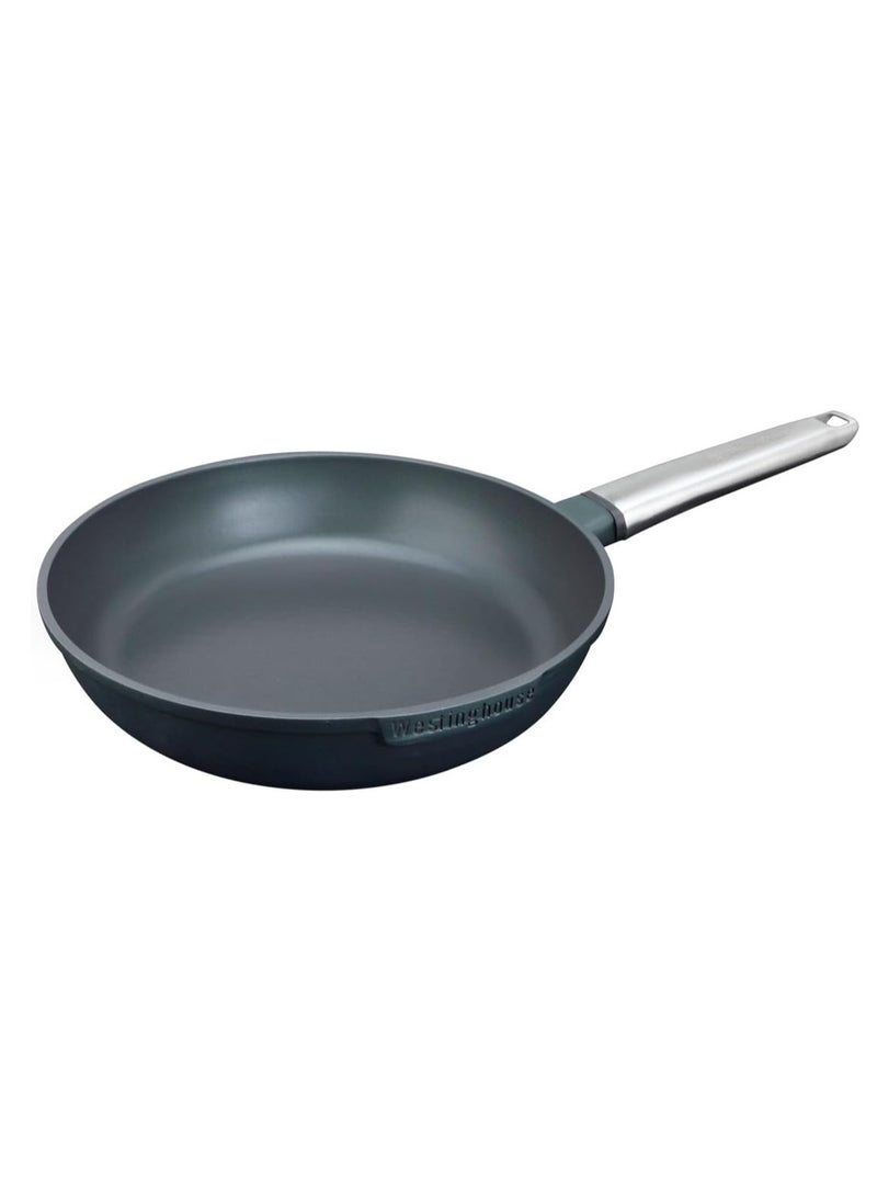Westinghouse Performance Series 26cm Non-Stick Fry Pan Cast Aluminum with QuanTanium Coating Induction & Oven Safe Cool-Touch Stainless Steel Handle - Blue