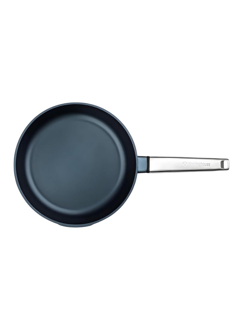 Westinghouse 30cm Non-Stick Fry Pan -Forged Aluminum with 4-Layer Marble Coating Induction & Oven Safe Stainless Steel Handle - Blue