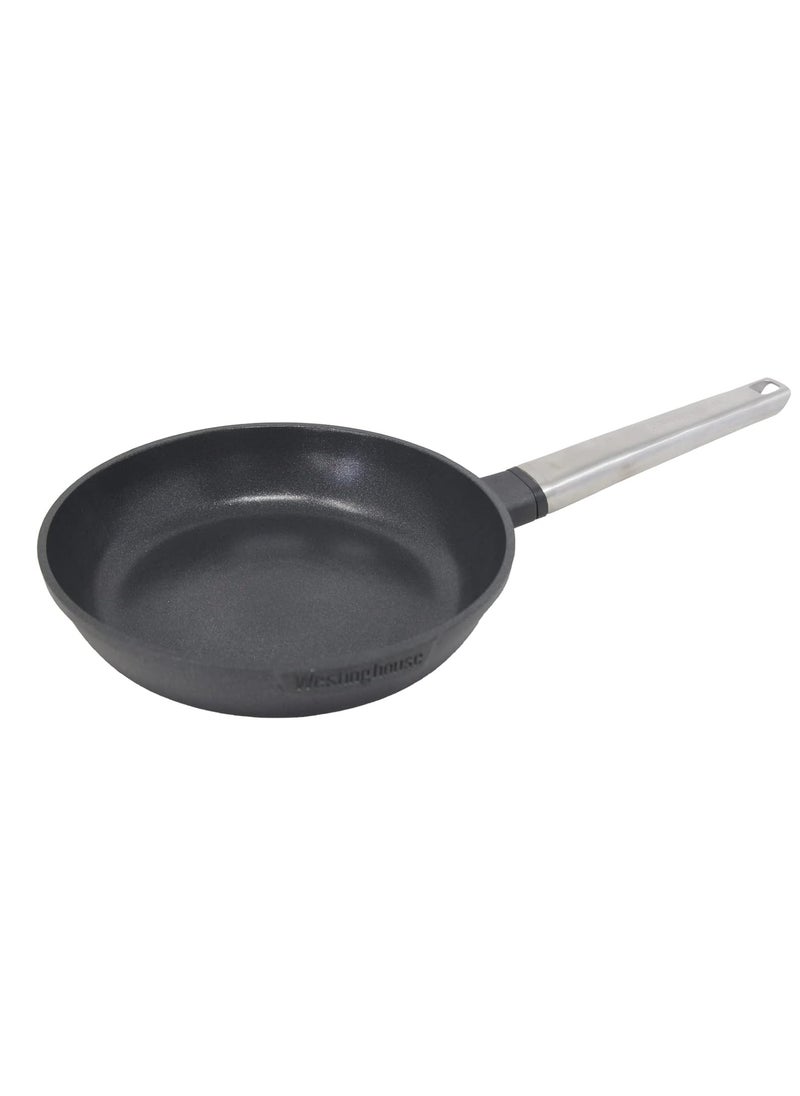 Westinghouse 30cm Non-Stick Fry Pan - Forged Aluminum with 4-Layer Marble Coating Induction and Oven Safe Stainless Steel Handle - Black
