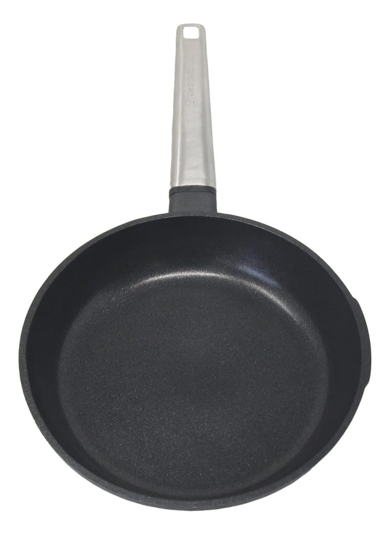 Westinghouse 30cm Non-Stick Fry Pan - Forged Aluminum with 4-Layer Marble Coating Induction and Oven Safe Stainless Steel Handle - Black