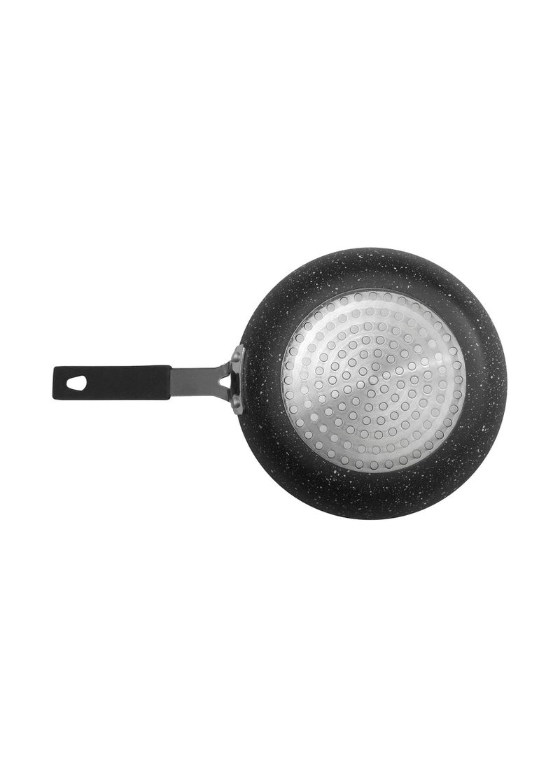 Westinghouse Black Marble Mini Frying Pan Set 3 Pieces – 12cm 14cm 16cm Non-Stick Pans with Cool-Touch Handles Induction Compatible