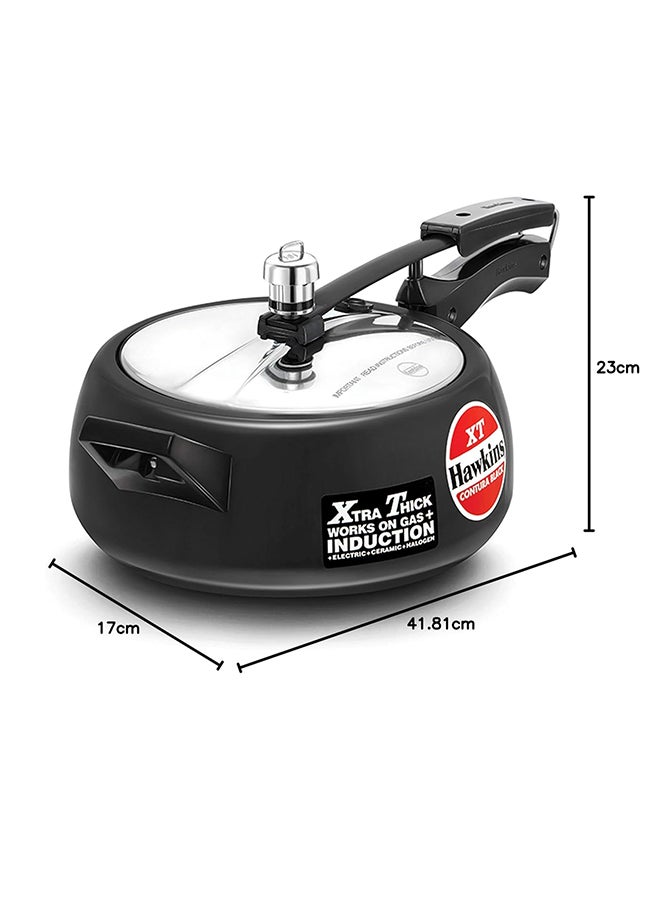 3.5Liters Contura Black XT Pressure Cooker, Hard Anodised Inner Lid Cooker, Induction Cooker, Handi Cooker (CXT35) Black