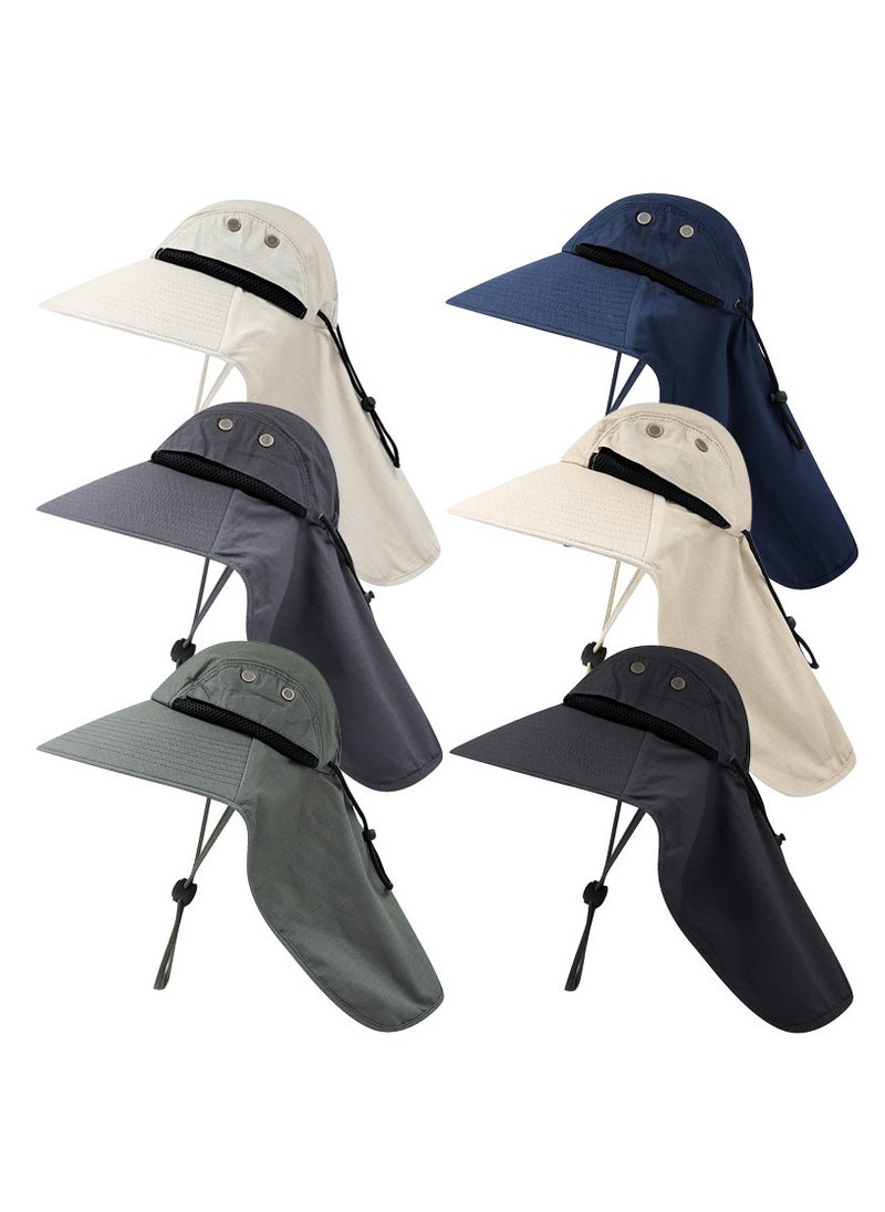 Summer Outdoor Sun Protection Hat Quick Drying Men's and Women's Sun Hat Large Overhang Shade Fisherman's Hat Mountain Fishing Hat