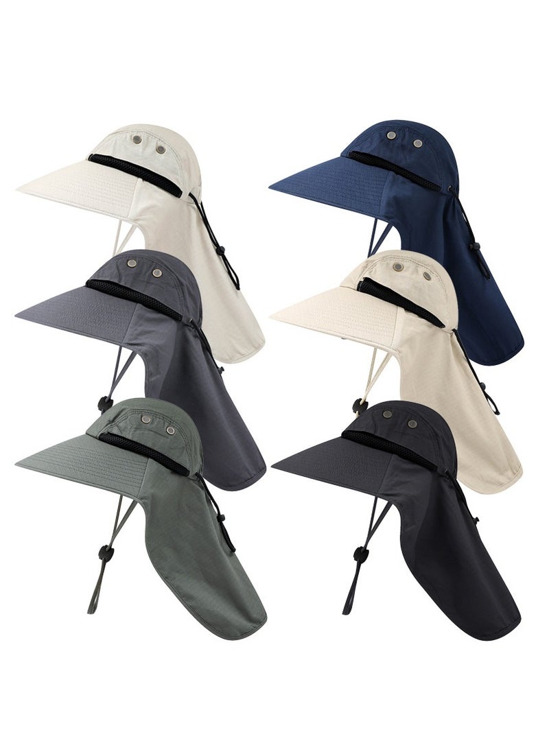 Summer Outdoor Sun Protection Hat Quick Drying Men's and Women's Sun Hat Large Overhang Shade Fisherman's Hat Mountain Fishing Hat