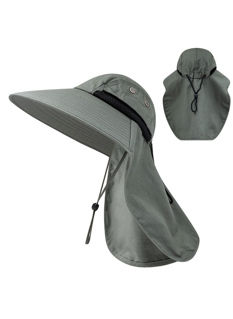 Summer Outdoor Sun Protection Hat Quick Drying Men's and Women's Sun Hat Large Overhang Shade Fisherman's Hat Mountain Fishing Hat