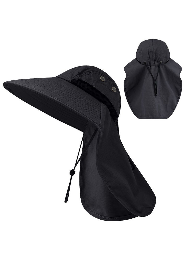 Summer Outdoor Sun Protection Hat Quick Drying Men's and Women's Sun Hat Large Overhang Shade Fisherman's Hat Mountain Fishing Hat