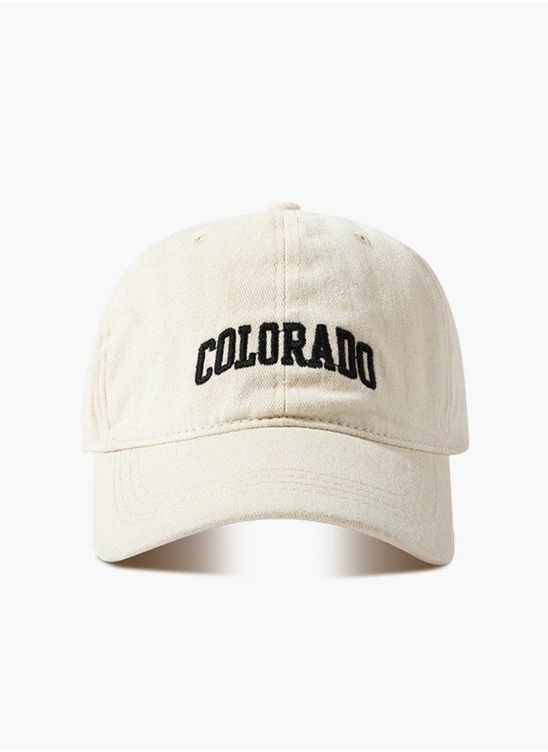 Women Men Korean Version Versatile Breathable Baseball Cap Spring Autumn Smile Design Adjustable Sun Protection Peaked Suitable for Daily Outdoor Sports White