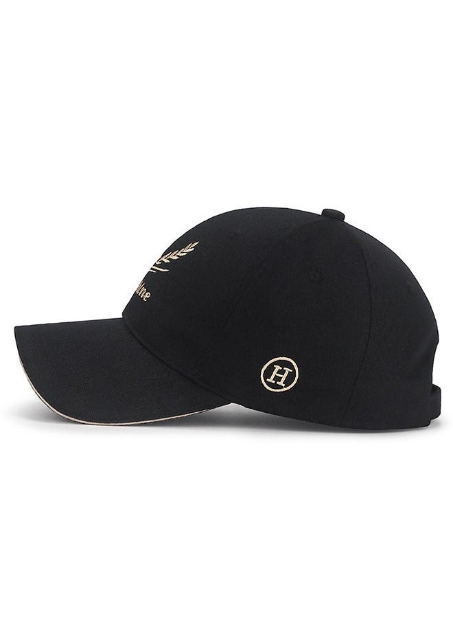 Anti-UV Breathable Quick-drying Baseball Cap Spring Autumn Embroidered Casual Hat for Women Men Youth Outdoor Sport Black
