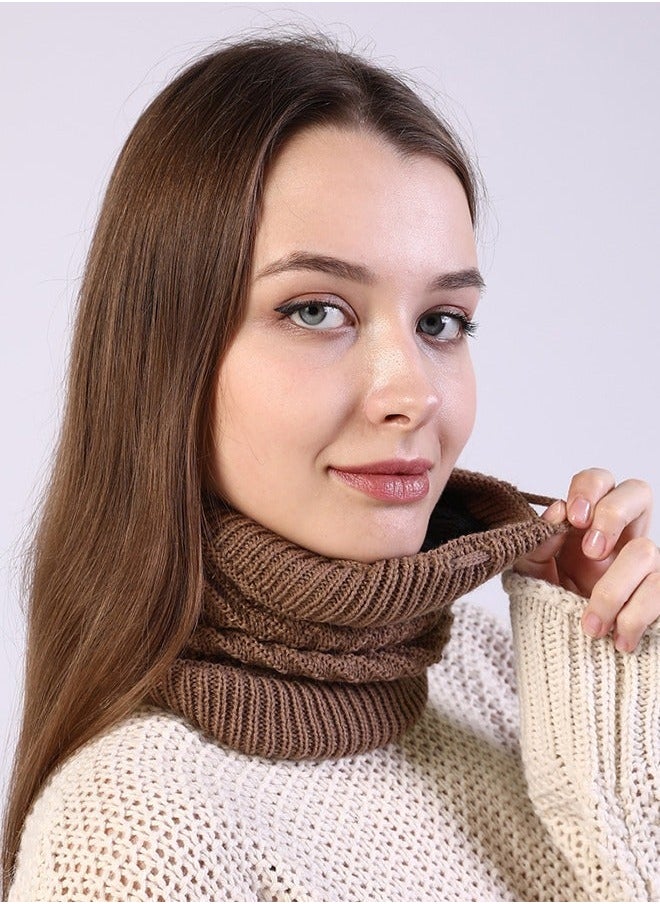 Women Winter Slouchy Beanie Outdoor Warm Stocking Hat Thick Knitted Skull Hats Multifunctional for Scarves Mask Khaki