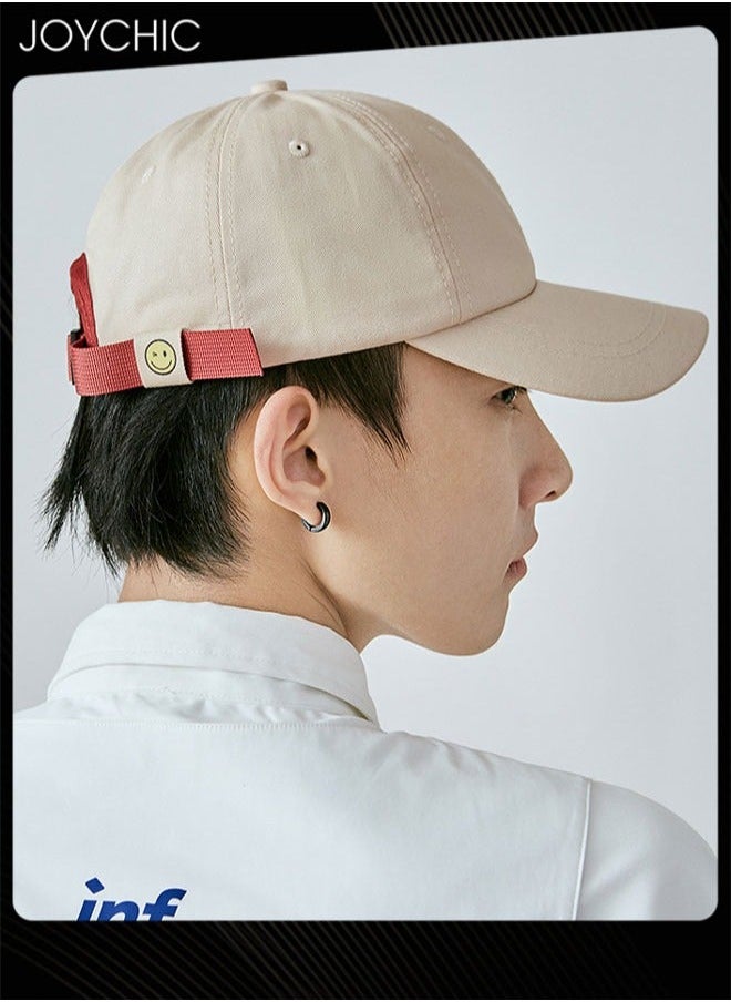 Women Men Korean Version Versatile Baseball Cap Spring Autumn Smile Design Adjustable Sun Protection Hat Suitable for Daily Outdoor Sports