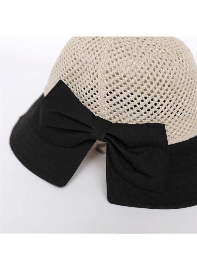 Stylish Breathable Hat Black/Beige