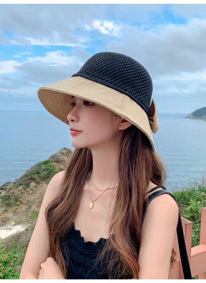 Stylish Breathable Hat Black/Beige