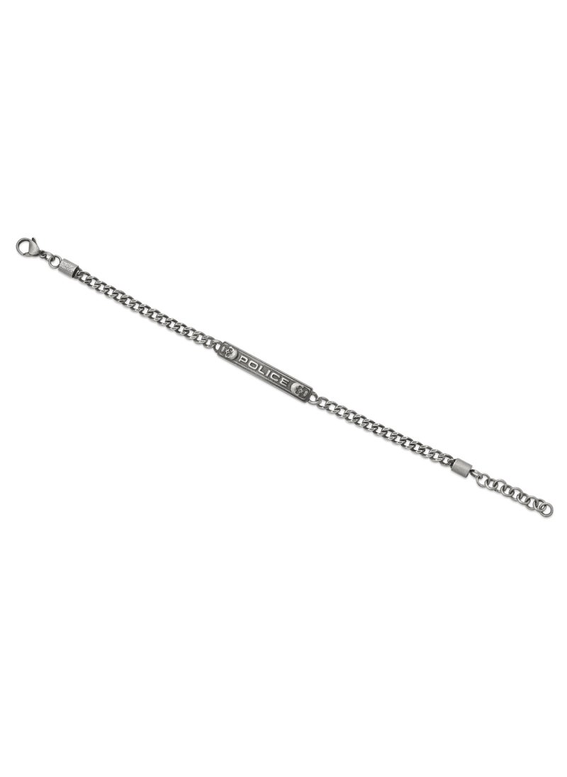 Cranio Antique Silver Stainless Steel Gents Bracelet
