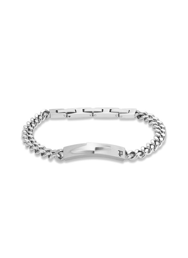 Strike Bracelet Sleek Plaque with P Logo and Lightning Motif for Bold, Unapologetic Style