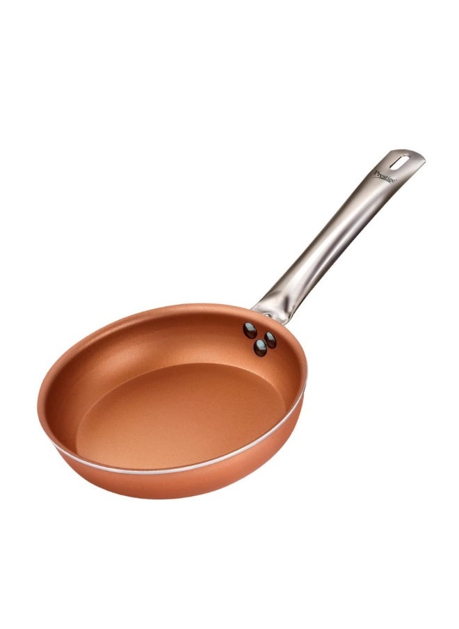 Prestige Cuprus Aluminium Non-Stick Fry Pan – 24 cm | 1.9L Capacity | Gas & Induction Compatible | Metal Spoon Friendly | Copper Finish