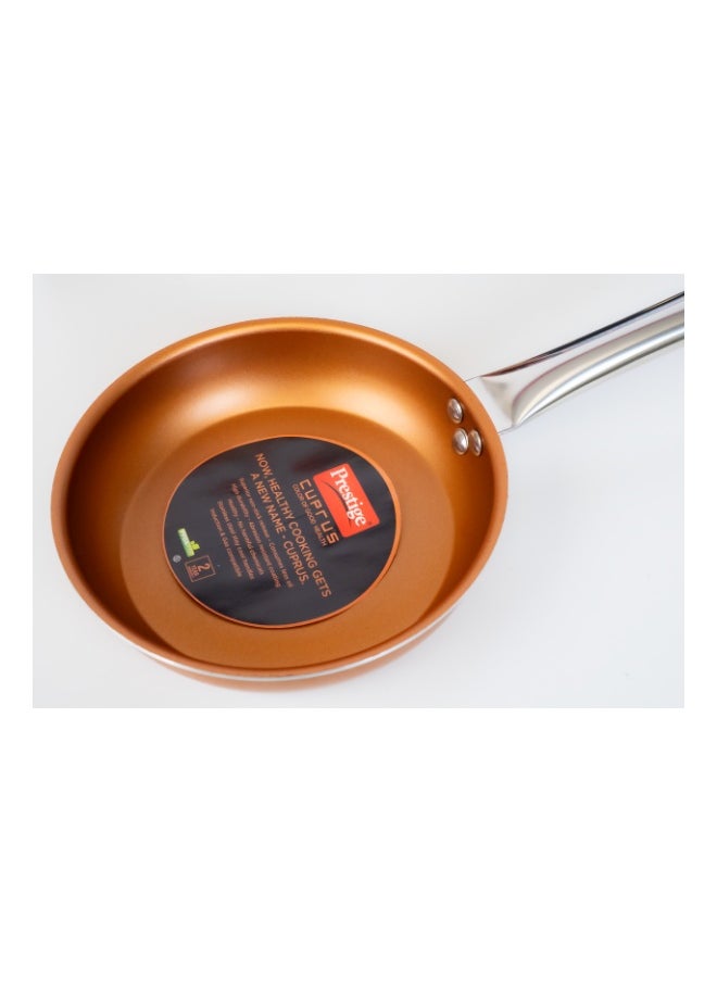 Prestige Cuprus Aluminium Non-Stick Fry Pan – 24 cm | 1.9L Capacity | Gas & Induction Compatible | Metal Spoon Friendly | Copper Finish