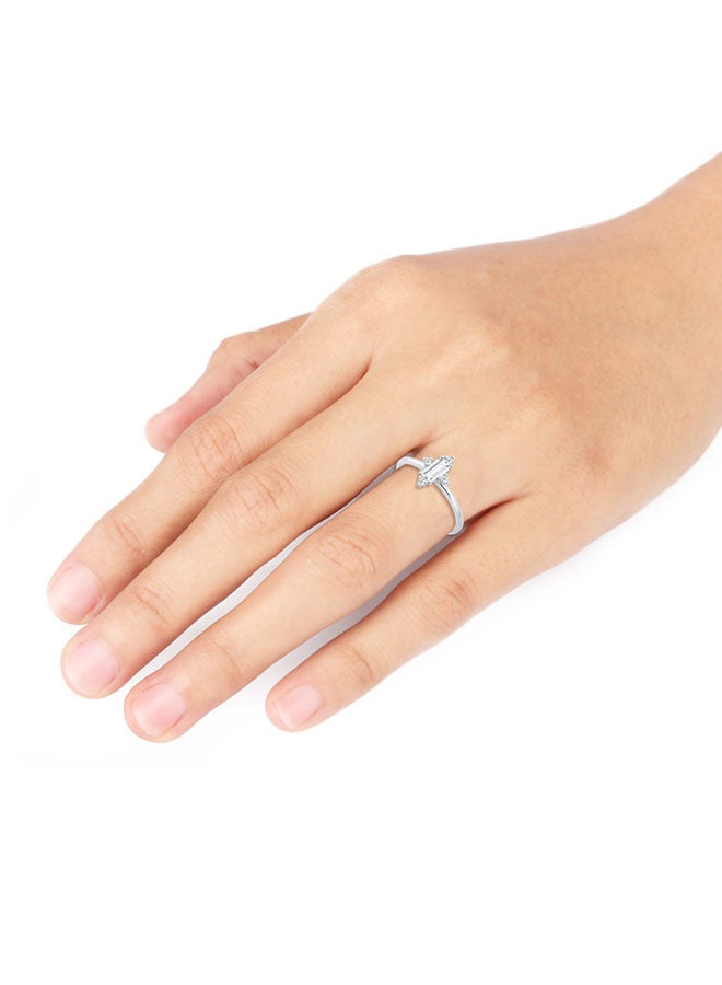 925 Sterling Silver Crossed Gold Plated Ring