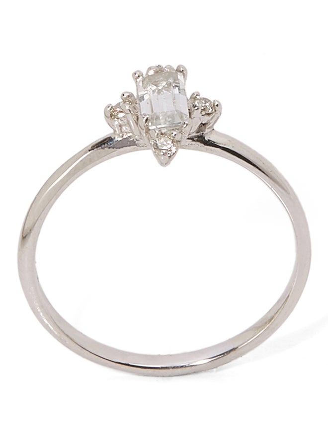 925 Sterling Silver Crossed Gold Plated Ring
