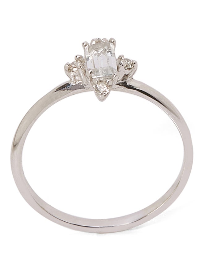 925 Sterling Silver Crossed Gold Plated Ring