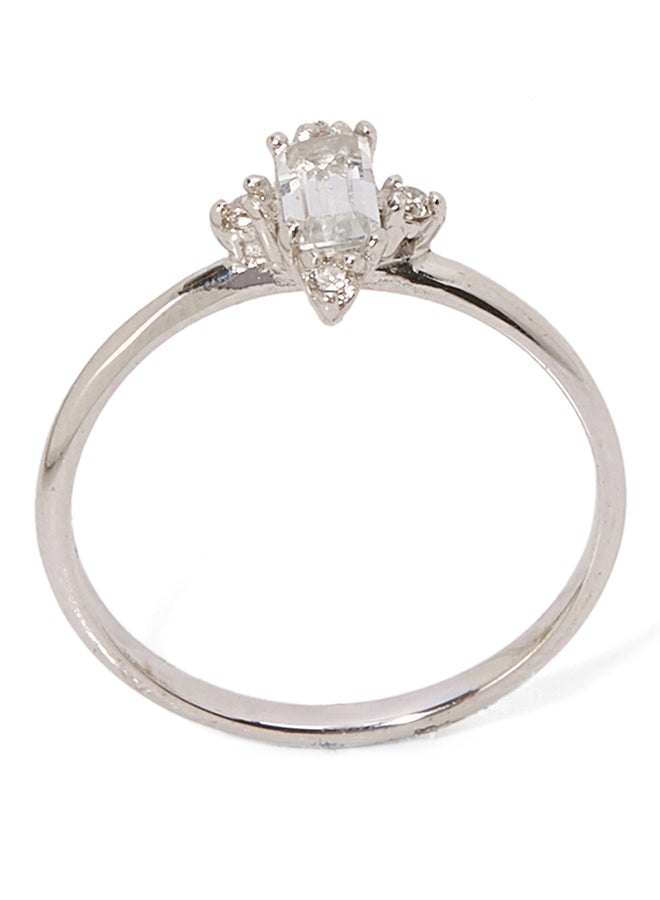 925 Sterling Silver Crossed Gold Plated Ring