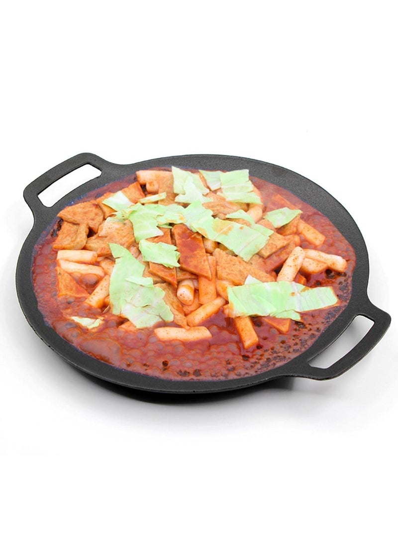 Ketumal NonStick BBQ Grill Plate for Roasting Cooking Portable Stove Top Indoor Outdoor Garden Camping DIY Korean Barbecue Grill Pan 31L38W1H cm