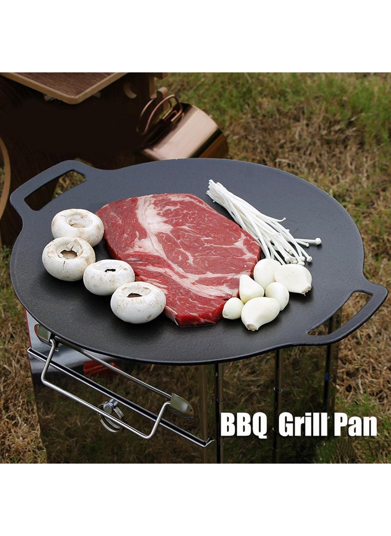 Ketumal NonStick BBQ Grill Plate for Roasting Cooking Portable Stove Top Indoor Outdoor Garden Camping DIY Korean Barbecue Grill Pan 31L38W1H cm